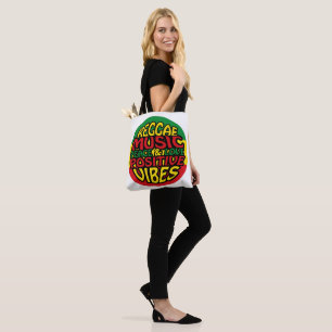 Reggae Music with positive sayings Tote Bag
