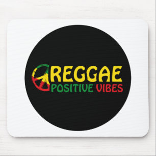 Reggae Music with positive vibes and reggae flag Mouse Mat