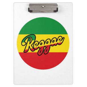 Reggae Music with reggae flag colors Clipboard