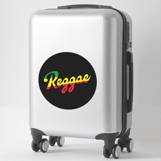 Reggae Music with reggae flag colours (Suitcase)