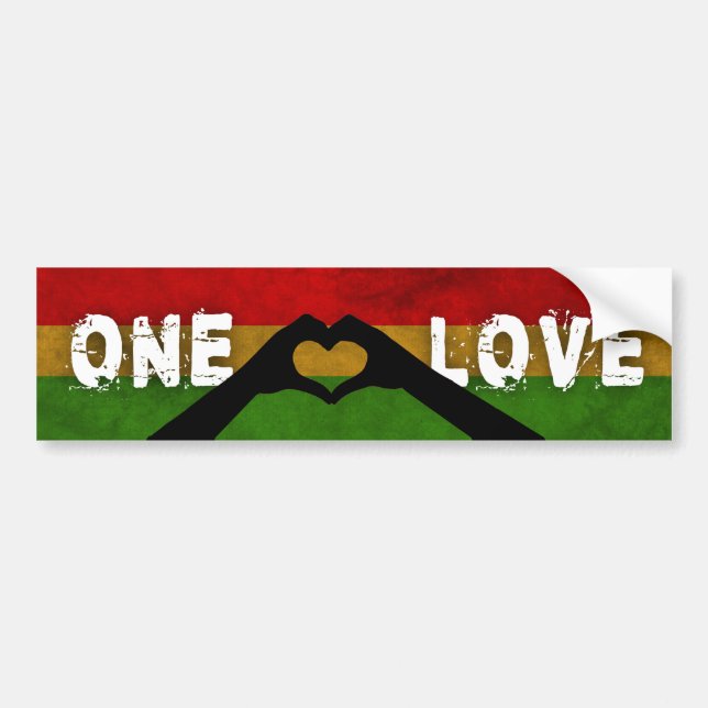 Reggae One Love Bumper Sticker (Front)