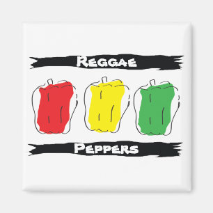 Reggae Peppers Magnet