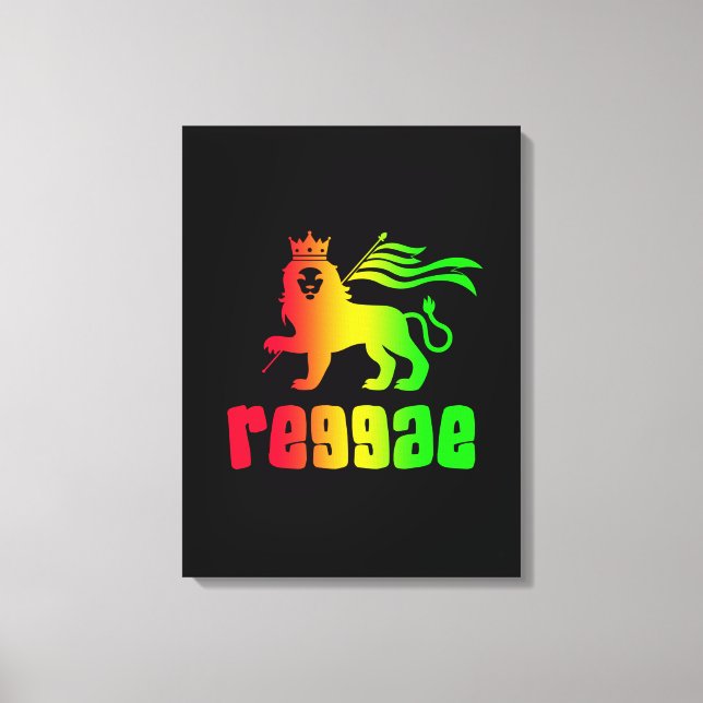 Reggae Rasta Lion  Canvas Print (Front)