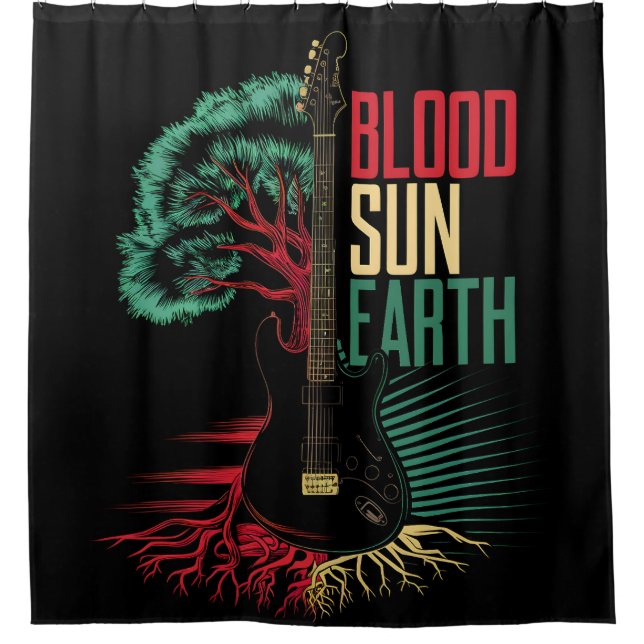 REGGAE RASTA SHOWER CURTAIN (Front)