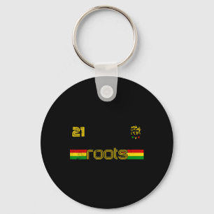 Reggae Rastafari Ethiopia Jamaica Footbyll Soccer  Key Ring
