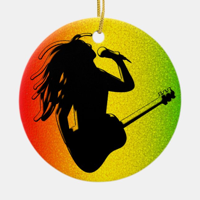 Reggae Rastafarian Standard Round Ornament (Front)