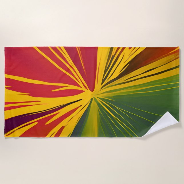 Reggae Rays Beach Towel (Front)