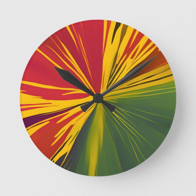 Reggae Rays  Round Clock (Front)