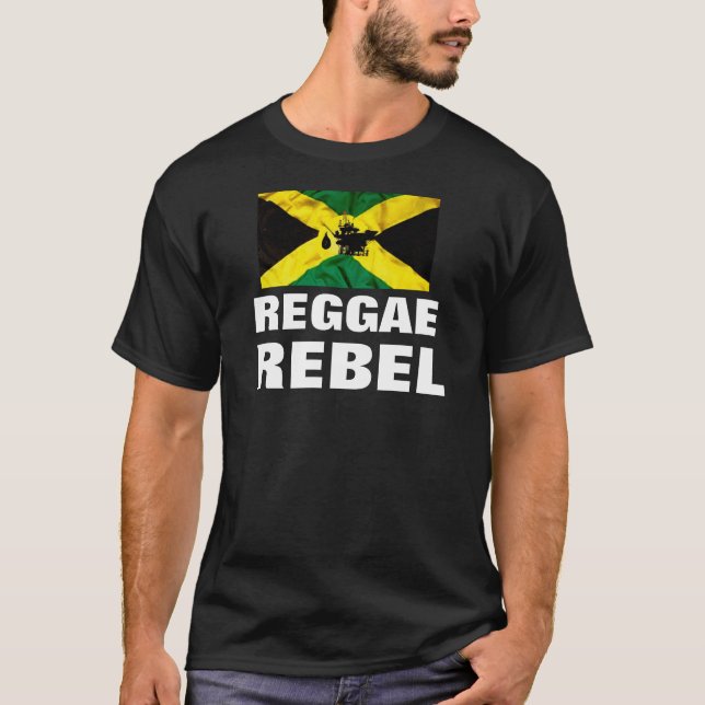 REGGAE REBEL  Basic Dark T-Shirt (Front)