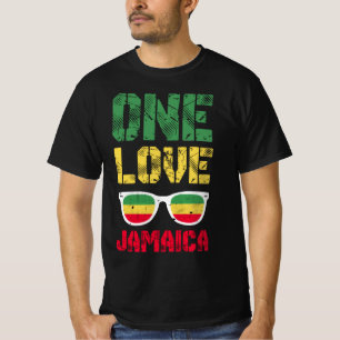 Reggae Retro Rastafari Rasta Quote One Love T-Shirt