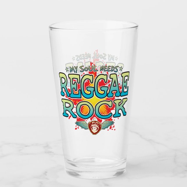 Reggae Rock Soul Glass Tumbler (Front)