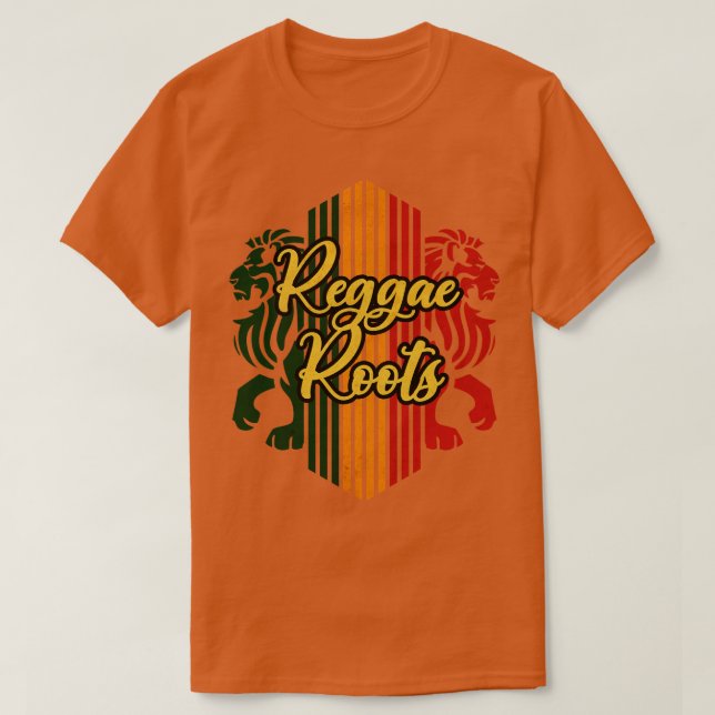 Reggae Roots Lion T-Shirt (Design Front)