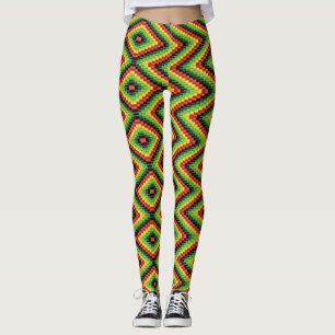Reggae Roots Rasta Hippie - Power Yoga Leggings