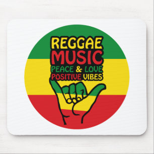 Reggae Shaka Hand with positive Mouse Mat