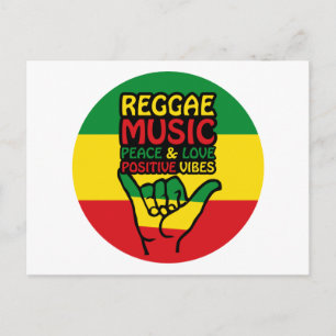 Reggae Shaka Hand with positive quotes Postcard