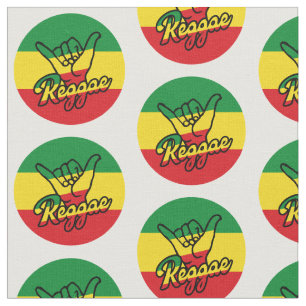Reggae Shaka Hands with reggae colours Fabric