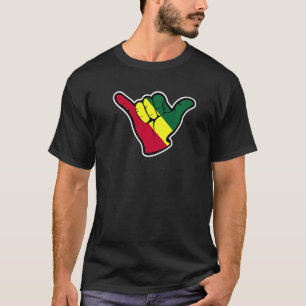 Reggae Shaka Surf Good Times Rasta Island Roots Re T-Shirt