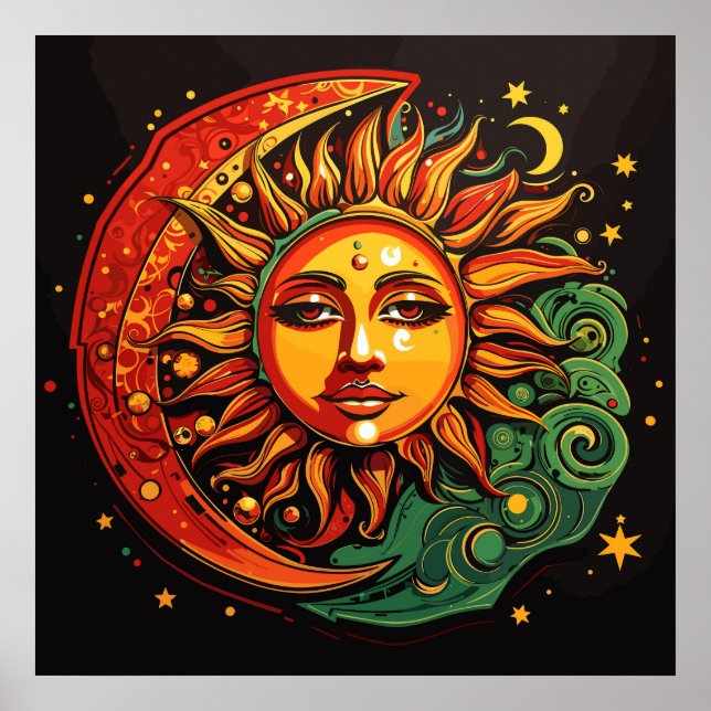 Reggae Sun & Moon Poster (Front)