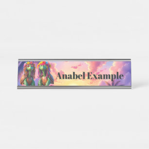 Reggae Turtles – Island Vibes Forever. Desk Name Plate