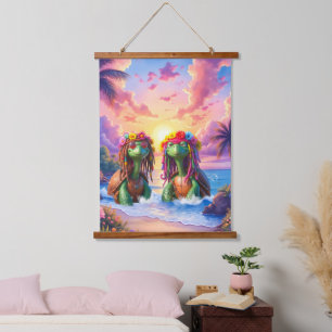 Reggae Turtles – Island Vibes Forever. Hanging Tapestry