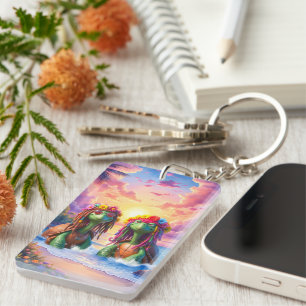 Reggae Turtles – Island Vibes Forever.  Key Ring