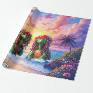 Reggae Turtles – Island Vibes Forever.  Wrapping Paper