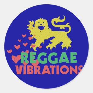 Reggae Vibrations Classic Round Sticker
