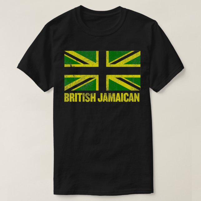 Reggae Yardie Clothing British Jamaican Union Jack T-Shirt (Design Front)