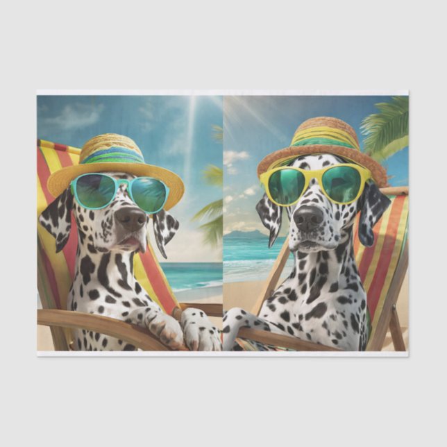 Reggie Bahama & Matilda Mama, Dalmatians on Vaca Tissue Paper (Front)