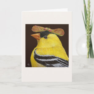 Reggie the goldfinch card