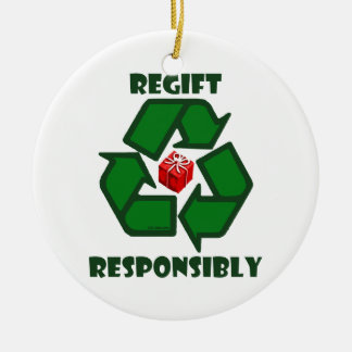 Regift Responsibly Ceramic Tree Decoration
