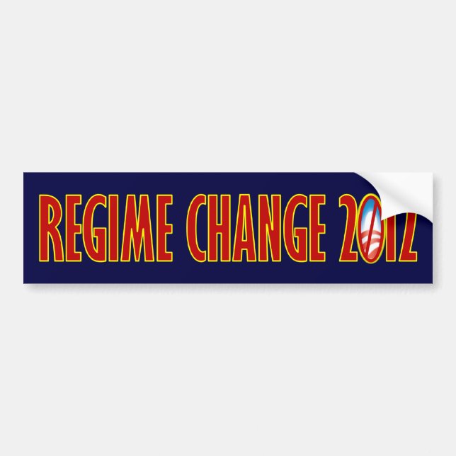 Regime Change 2012 Bumper Sticker (Front)