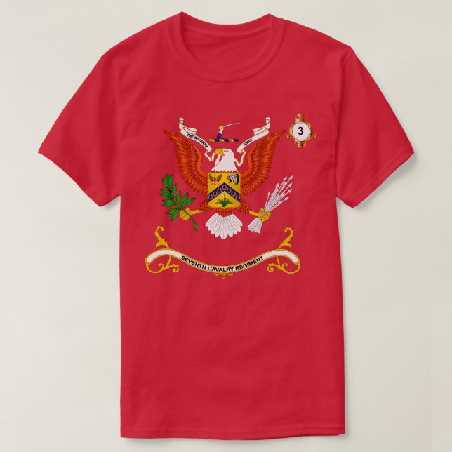 Regimental Colours 3rd Squadron 7th Cavalry Regime T-Shirt (Design Front)