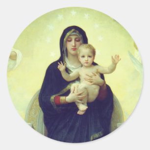Regina Angelorum - William-Adolphe Bouguereau Classic Round Sticker