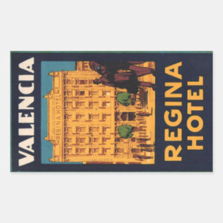 Regina Hotel Valencia Rectangular Sticker