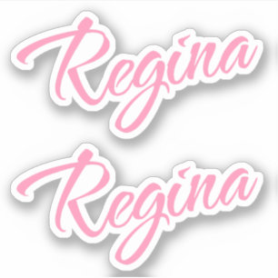Regina Name in Pink x2