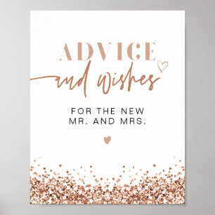 REGINA Rose Gold Advice For The Bride & Groom  Poster