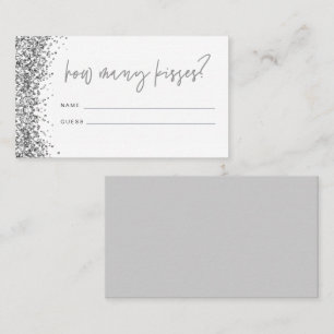 REGINA Silver How Many Kisses Bridal Shower Card