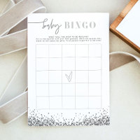 REGINA Silver Sequins Baby Shower Bingo Game