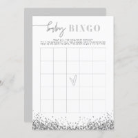 REGINA Silver Sequins Baby Shower Bingo Game