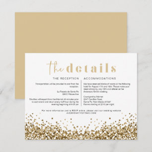 REGINA Yellow Gold Disco Wedding Details Card