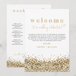 REGINA Yellow Gold Welcome Letter Timeline Card