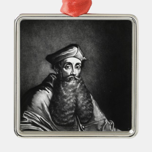 Reginald Pole  illustration Metal Tree Decoration (Front)