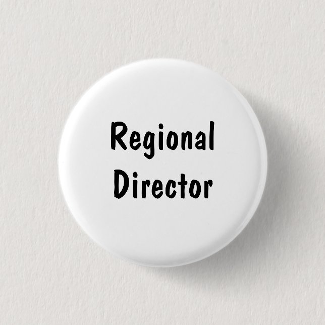 Regional Director 3 Cm Round Badge (Front)