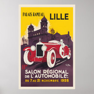 Regional Motor Show Palais Rameau Lille 1926 Poster