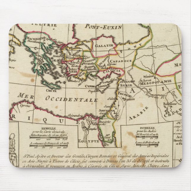 Regions, places in the New Testament Mouse Mat (Front)