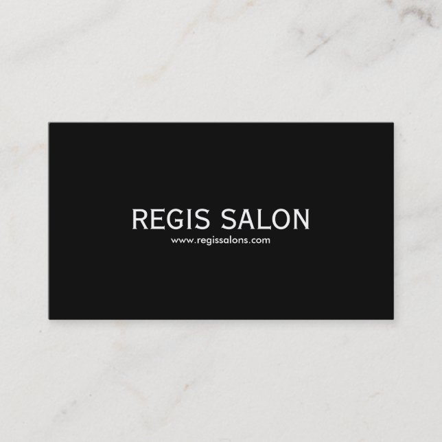REGIS SALON, www.regissalons.com Business Card (Front)