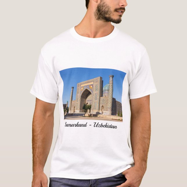 Registan square at sunset - Samarkand, Uzbekistan T-Shirt (Front)