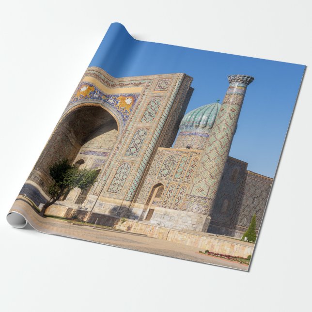 Registan square at sunset - Samarkand, Uzbekistan Wrapping Paper (Unrolled)