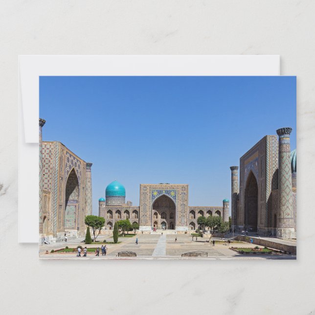 Registan square - Samarkand, Uzbekistan, Asia Invitation (Front)